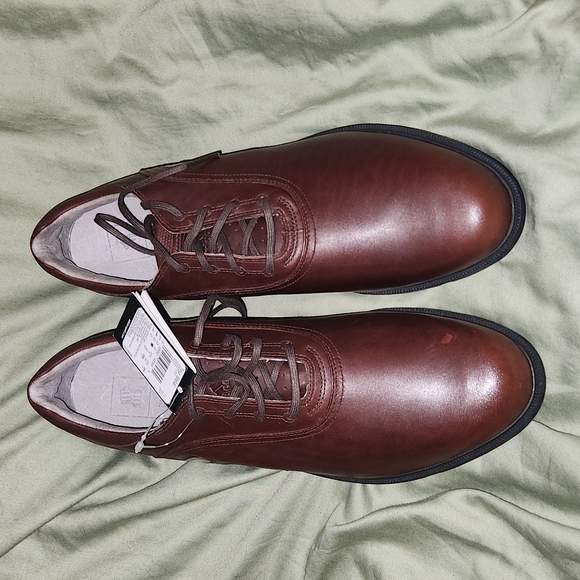 Adidas new Tour metal brown leather golf shoes sz11.5 - Picture 2 of 6